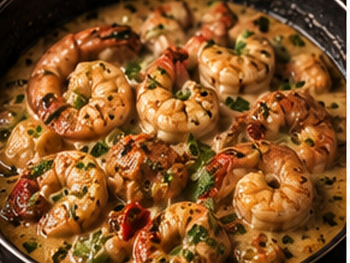 Crevettes coco, plat créole préparé par Le Paille en Queue, traiteur en Dordogne